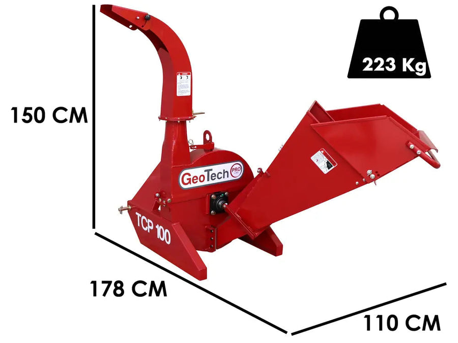 Broyeur de branches à tracteur GeoTech Pro TCP 100 - Neuf Lomibois